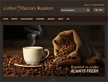 Tablet Screenshot of coffeefactoryroasters.com